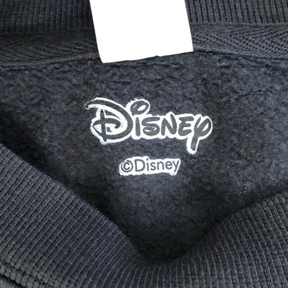 Disney Minnie Mouse Leopard Print Bow Black Crewneck Sweatshirt Women's Small - Picture 5 of 9